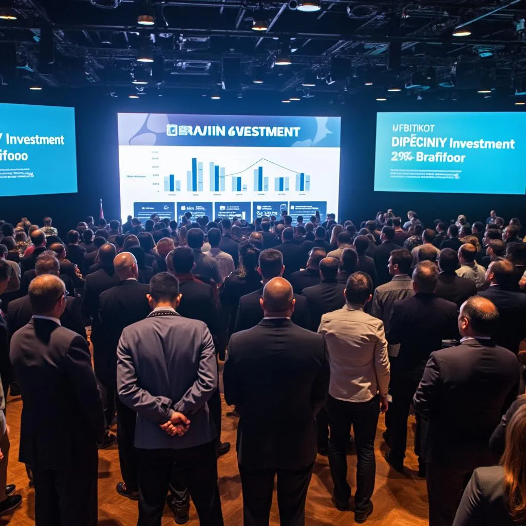 Equipe do Investimentos Brasil em evento financeiro em São Paulo