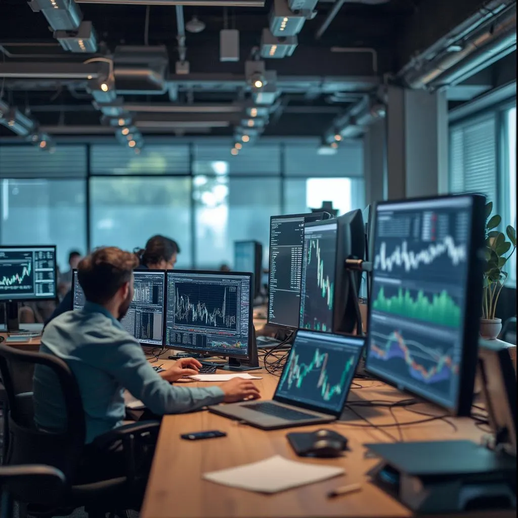 Escritório moderno da Investimentos Brasil em São Paulo