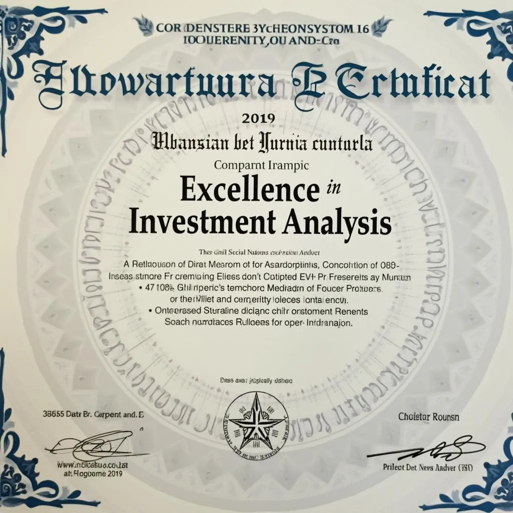 Certificação de Excelência em Análise de Investimentos